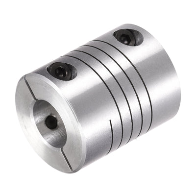 Harfington Uxcell Motor Shaft 7mm to 12mm Helical Beam Coupler Coupling 25mm Dia 30mm Length