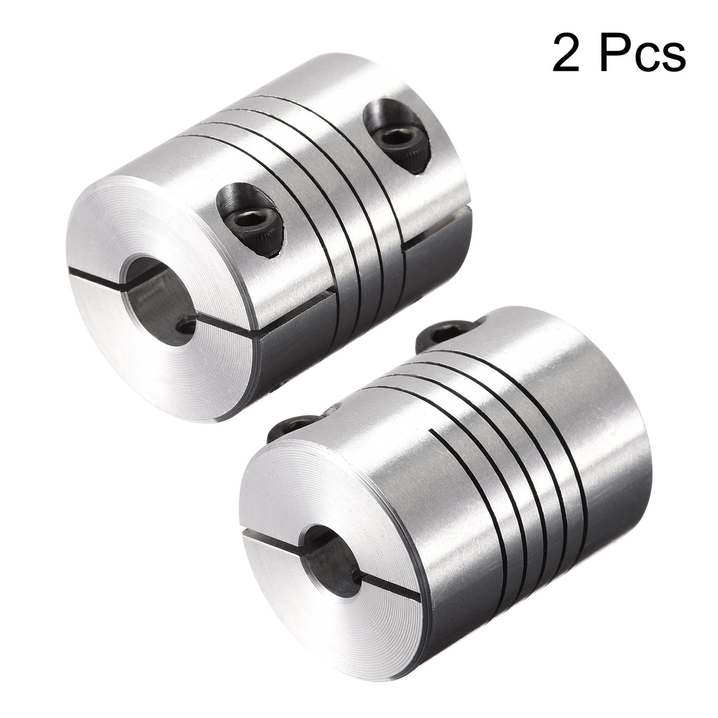 uxcell Uxcell 2PCS Motor Shaft 6mm to 12mm Helical Beam Coupler Coupling 25mm Dia 30mm Length