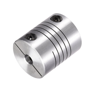 Harfington Uxcell 2PCS Motor Shaft 7mm to 7mm Helical Beam Coupler Coupling 25mm Dia 30mm Length