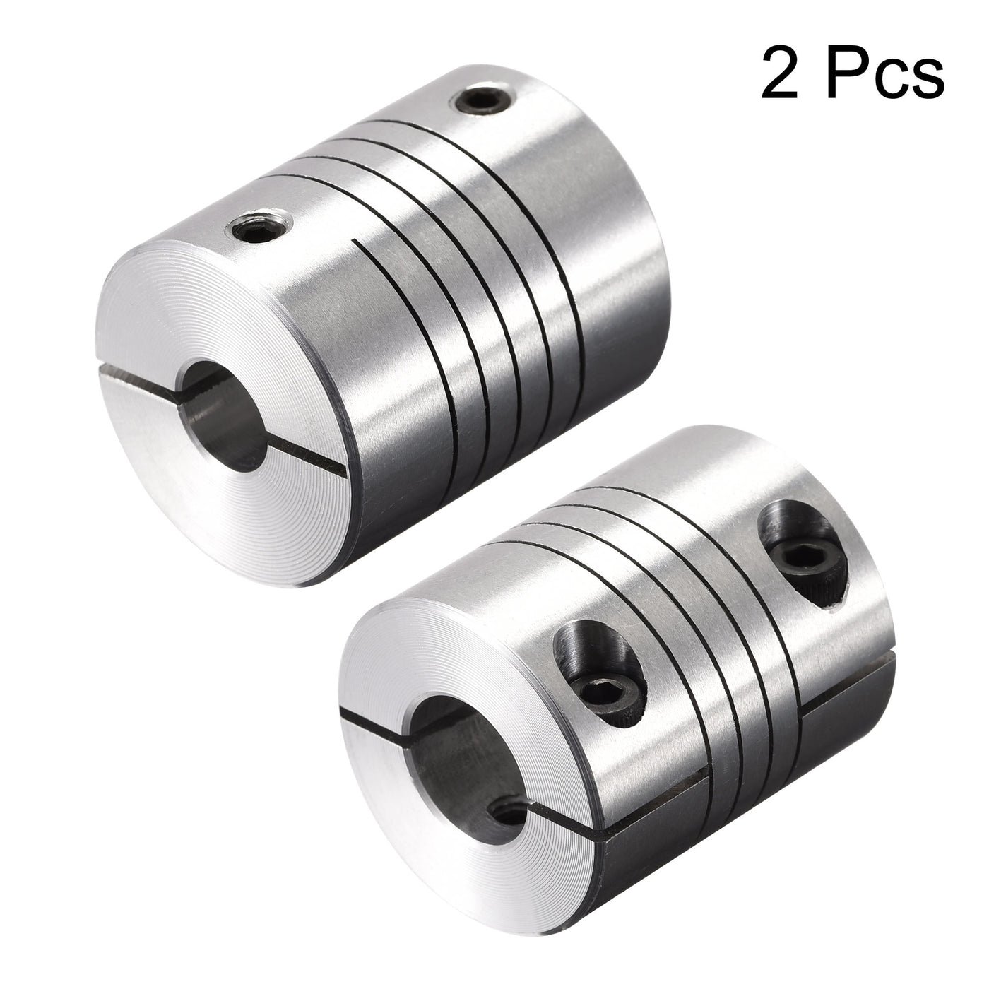 uxcell Uxcell 2PCS Motor Shaft 8mm to 12mm Helical Beam Coupler Coupling 25mm Dia 30mm Length