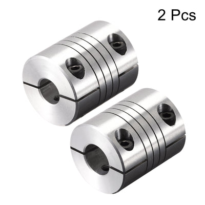 Harfington Uxcell 2PCS Motor Shaft 9mm to 12mm Helical Beam Coupler Coupling 25mm Dia 30mm Length