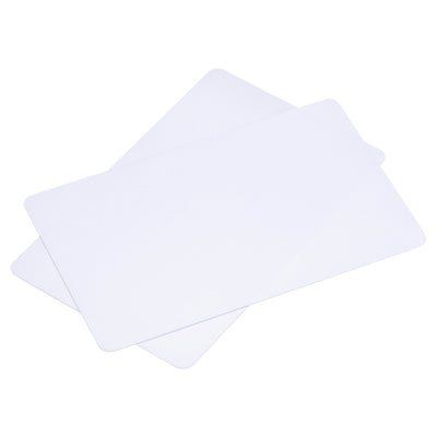 Harfington Blank PVC Cards for ID Badge Printers, Graphics Quality White Plastic CR80 Pack of 20