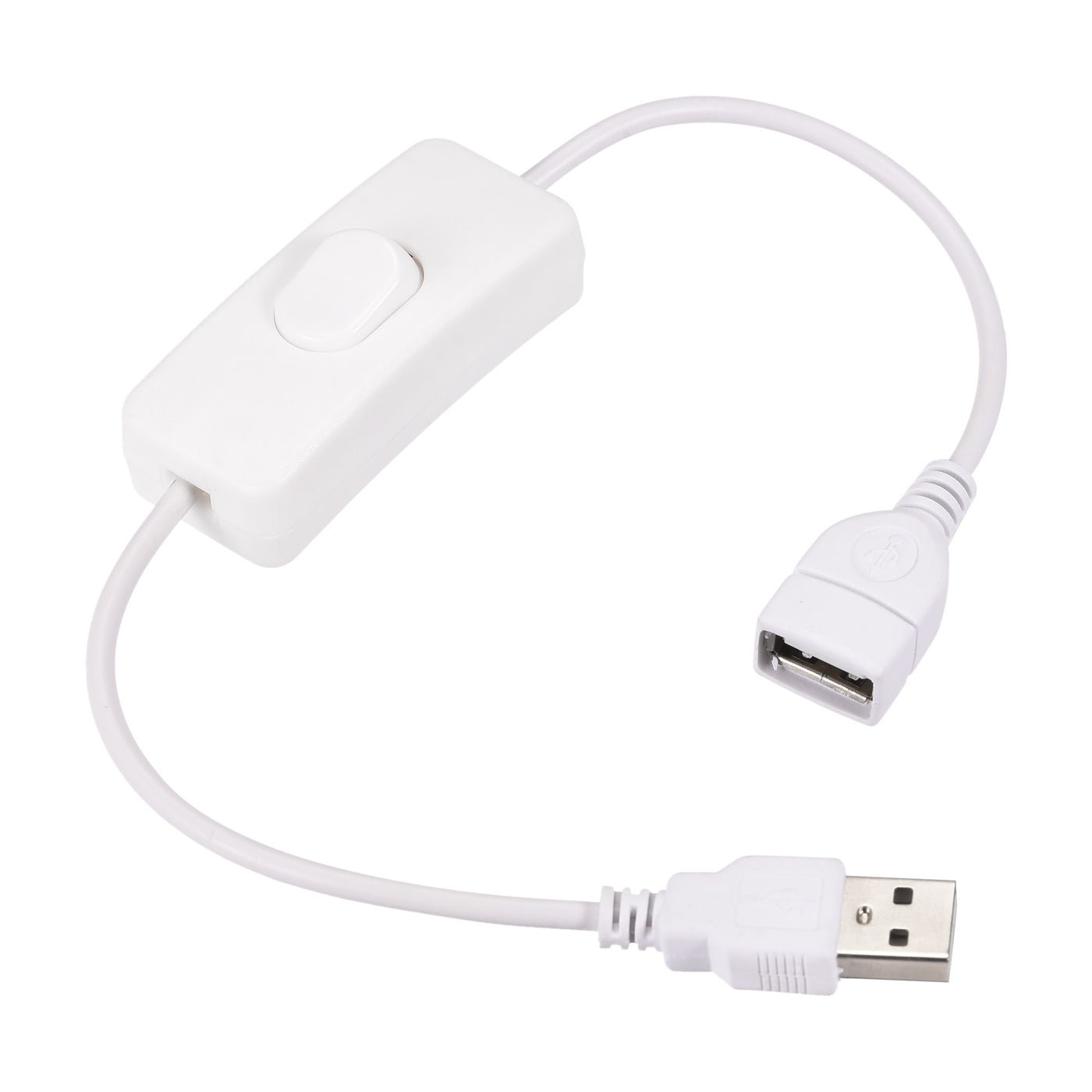 Harfington USB Cable with ON/Off Switch USB Male to Female Extension Cord 34cm White