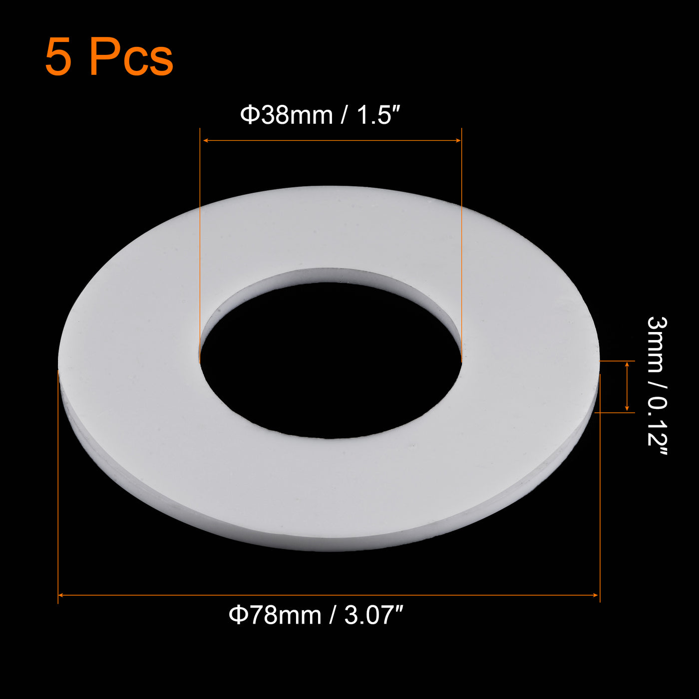 Harfington PTFE Flat Washers OD ID Thick DN Flange Gaskets