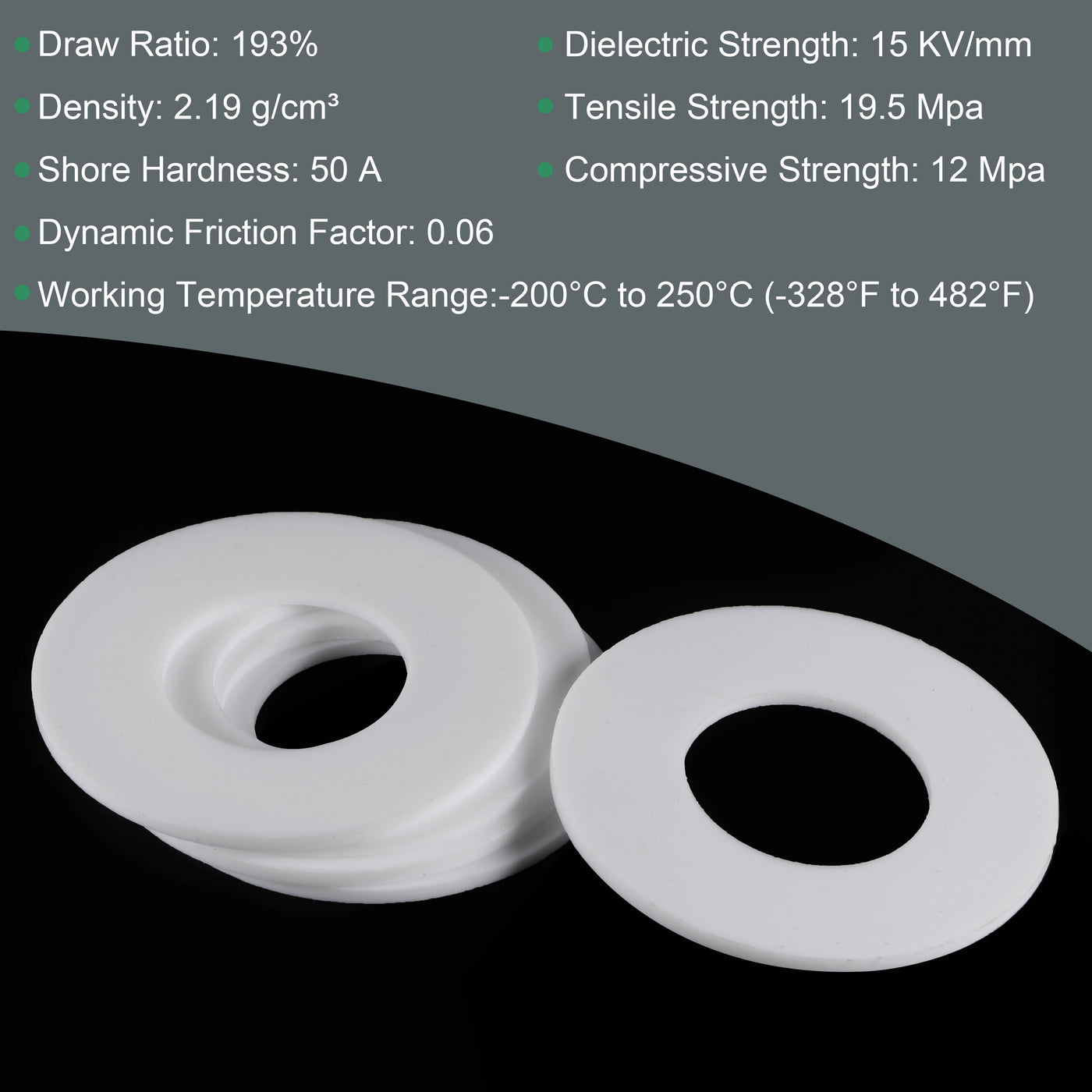 Harfington PTFE Flat Washers OD ID Thick DN Flange Gaskets