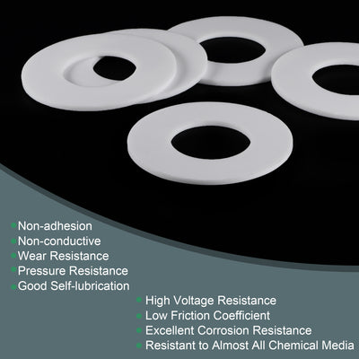 Harfington PTFE Flat Washers OD ID Thick DN Flange Gaskets