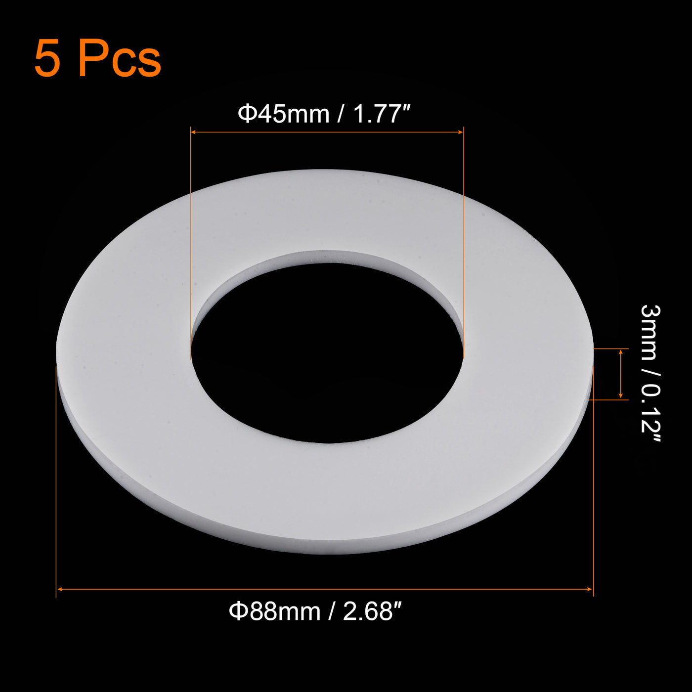 Harfington PTFE Flat Washers OD ID Thick DN Flange Gaskets