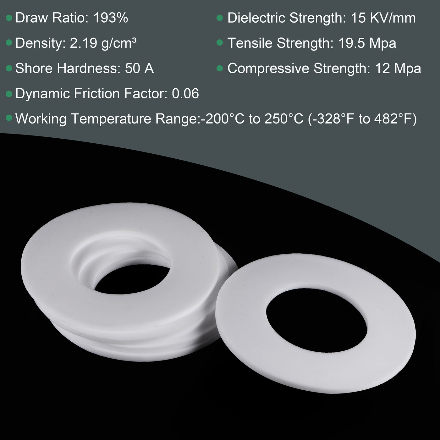 Harfington PTFE Flat Washers OD ID Thick DN Flange Gaskets