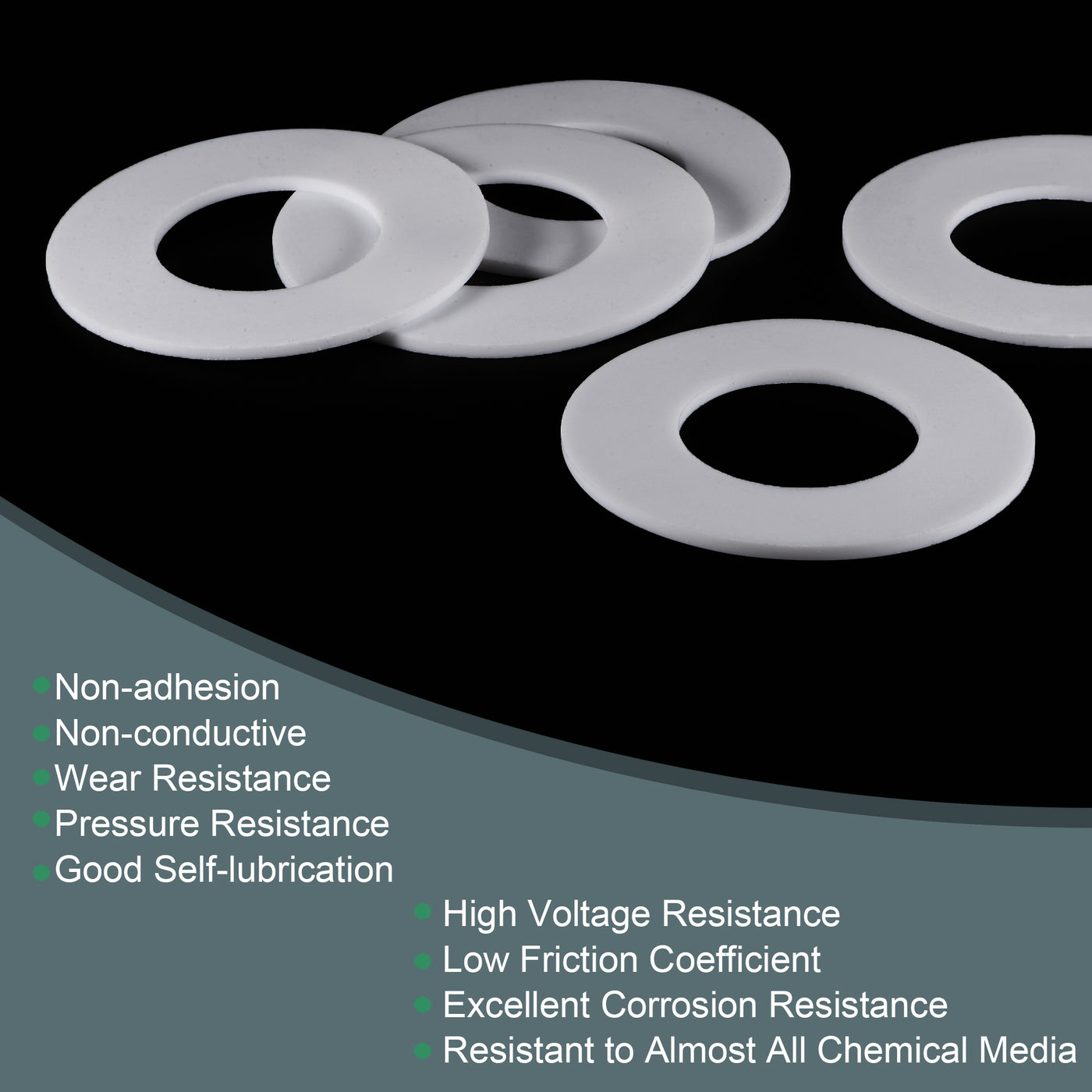 Harfington PTFE Flat Washers OD ID Thick DN Flange Gaskets