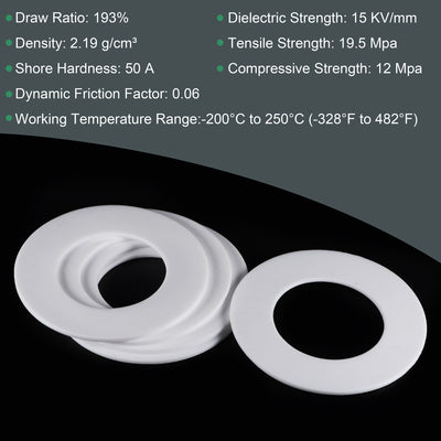 Harfington PTFE Flat Washers OD ID Thick DN Flange Gaskets