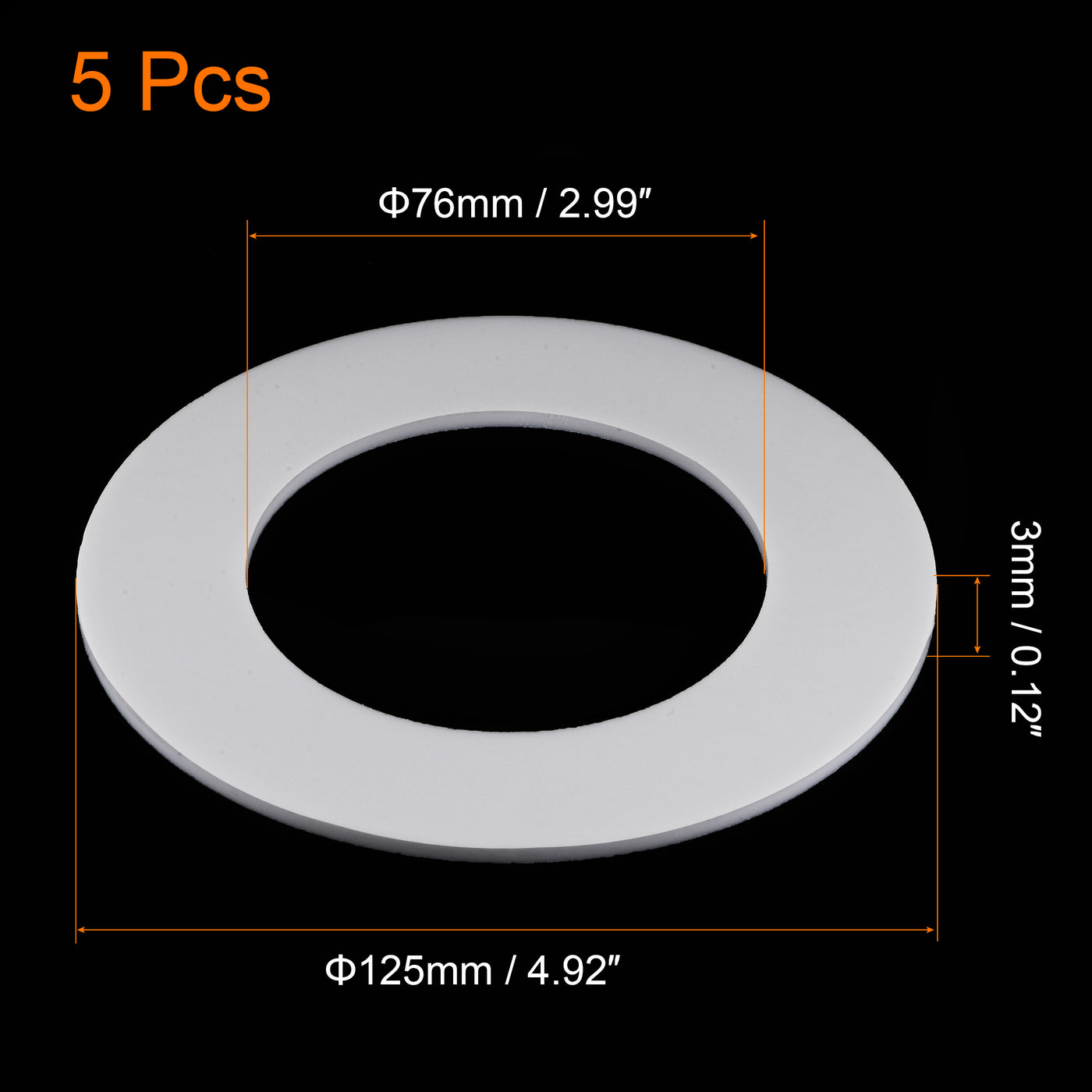 Harfington PTFE Flat Washers OD ID Thick DN Flange Gaskets