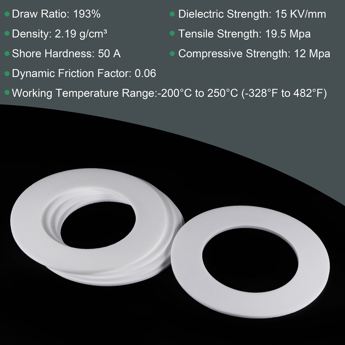 Harfington PTFE Flat Washers OD ID Thick DN Flange Gaskets