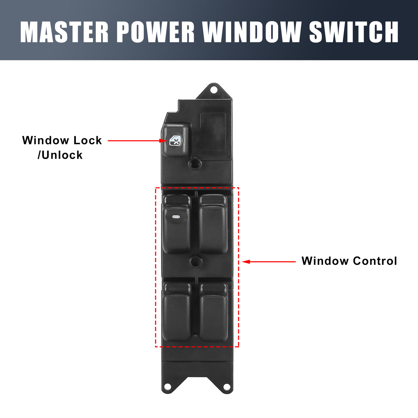 X AUTOHAUX Master Fahrerseite Fensterheberschaltelement Schalter Fensterheberschalter Ersatz MR194826