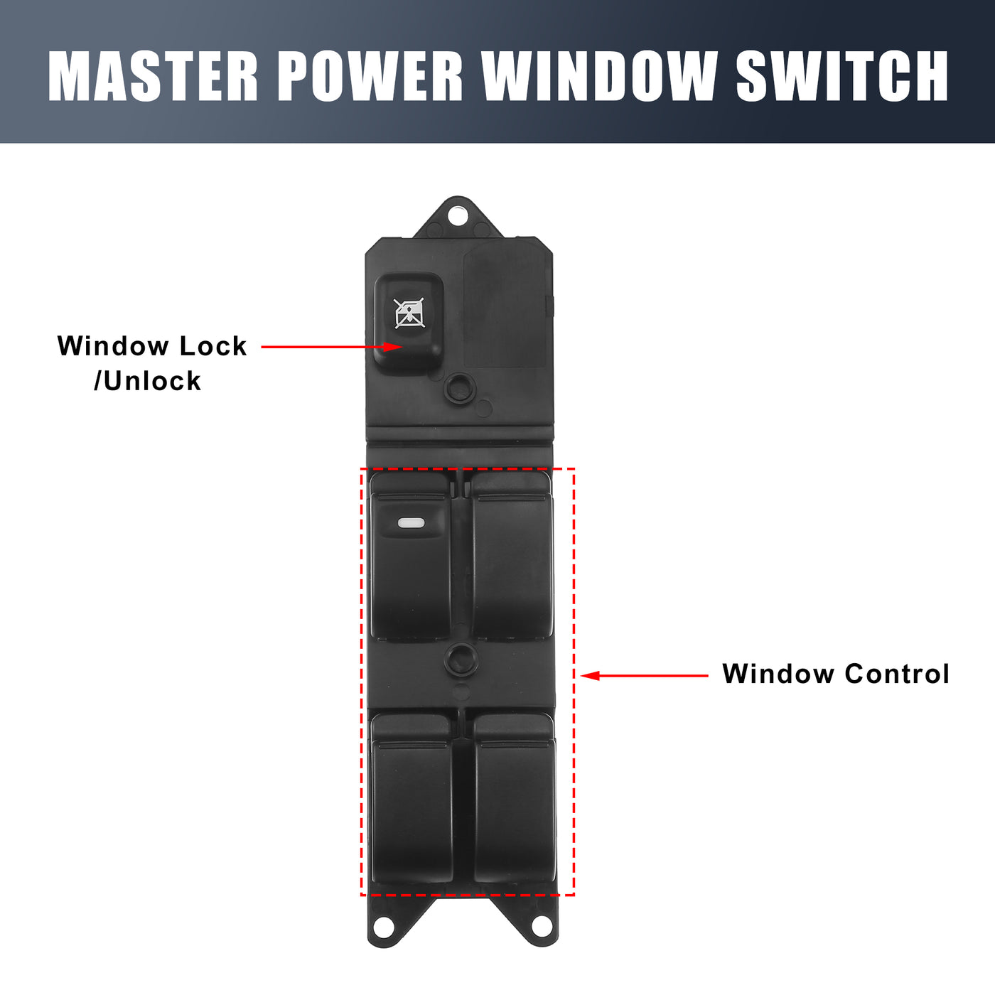 X AUTOHAUX Master Driver Side Power Window Switch MR587942 Replacement for Mitsubishi Lancer Montero Pajero 2004-2009