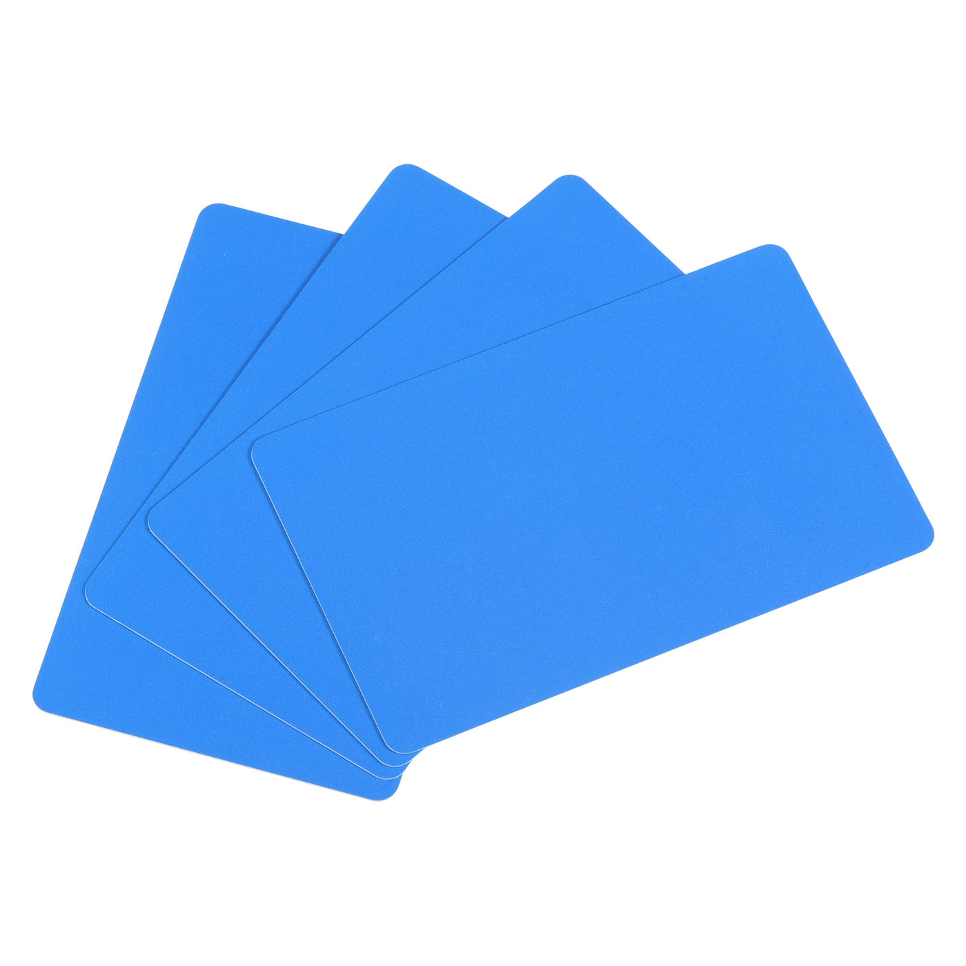 Harfington Blank PVC Cards ID Badge Printer, Graphics Quality Blue Plastic 100Pcs