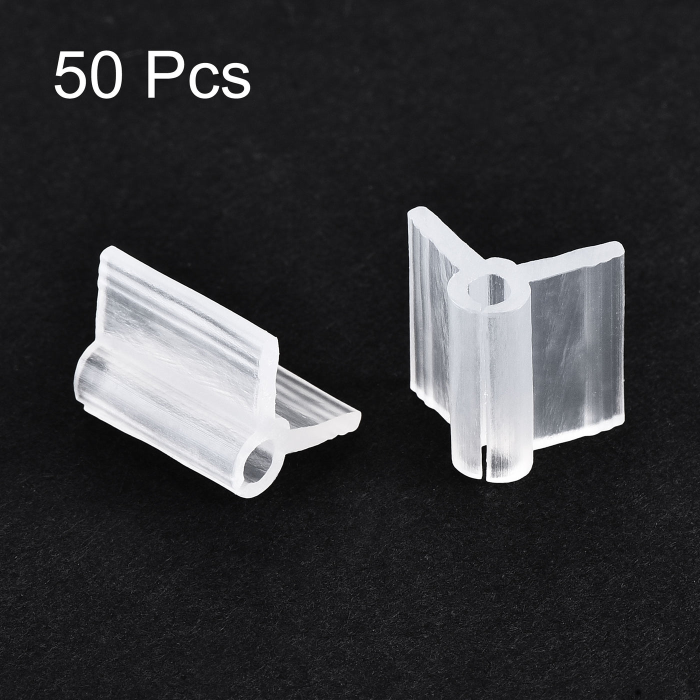 Uxcell Uxcell PE Grafting Clips 2mm for Garden Trellis Greenhouse Clear 50pcs