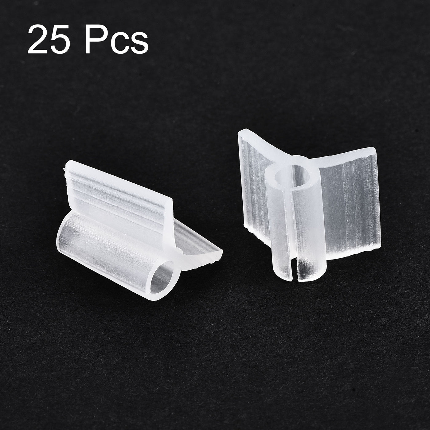 Uxcell Uxcell PE Grafting Clips 5mm for Garden Trellis Greenhouse Clear 25pcs