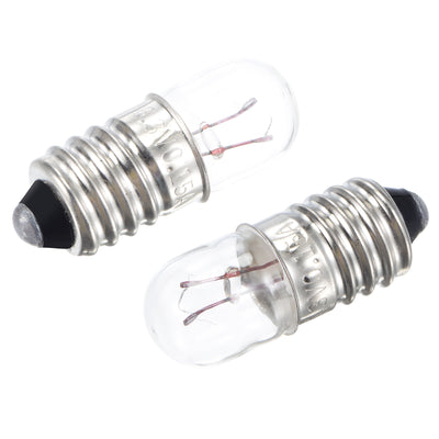 Harfington E10 Screw Base Miniature Bulbs DC 6.3V Warm Yellow Light Mini Lamps, Pack of 50