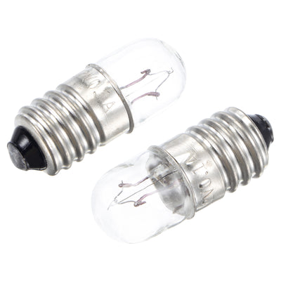 Harfington E10 Screw Base Miniature Bulbs DC 12V Warm Yellow Light Mini Lamps, Pack of 10