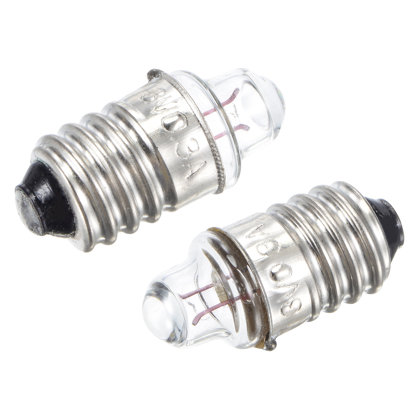 Harfington E10 Screw Base Flashlight Bulbs DC 3V 0.3A Yellow Light Mini Lamps, Pack of 20