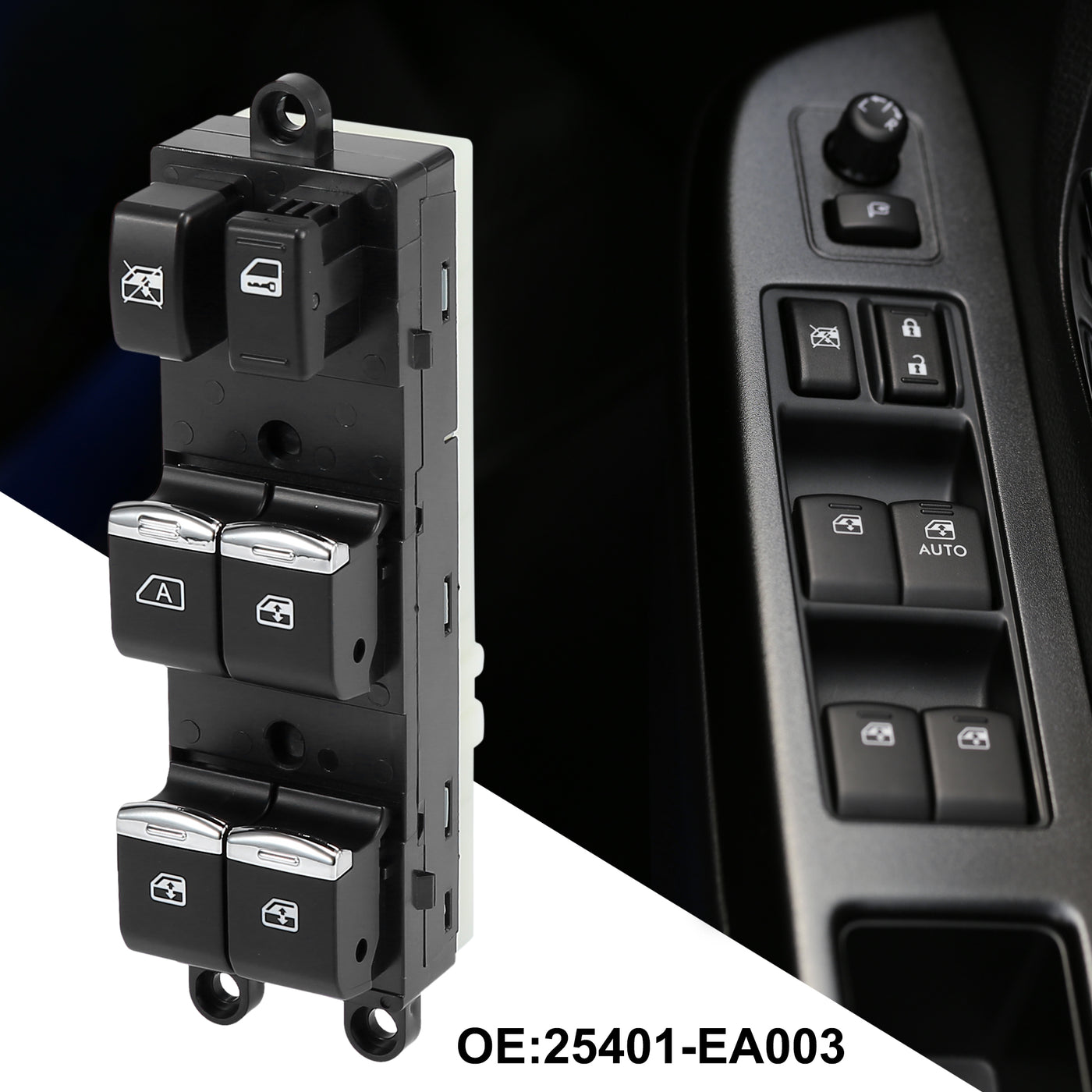 X AUTOHAUX Power Window Switch for Nissan Xterra 2005-2008 Master Driver Side 25401-EA003