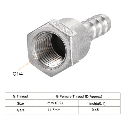 Harfington Barb Hose Fitting Connector Adapters Barb Female Pipe with Hose Clamps