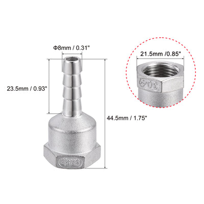 Harfington Barb Hose Fitting Connector Adapter Female Pipe with Hose Clamp