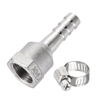 Harfington Barb Hose Fitting Connector Adapter Female Pipe with Hose Clamp