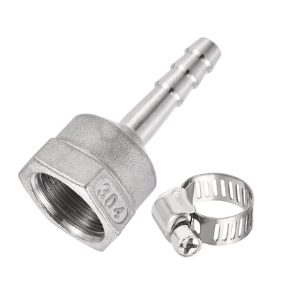 Harfington Barb Hose Fitting Connector Adapter Female Pipe with Hose Clamps