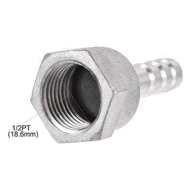 Harfington Barb Hose Fitting Connector Adapter Female Pipe with Hose Clamps