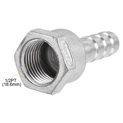 Harfington Barb Hose Fitting Connector Adapter Female Pipe with Hose Clamps