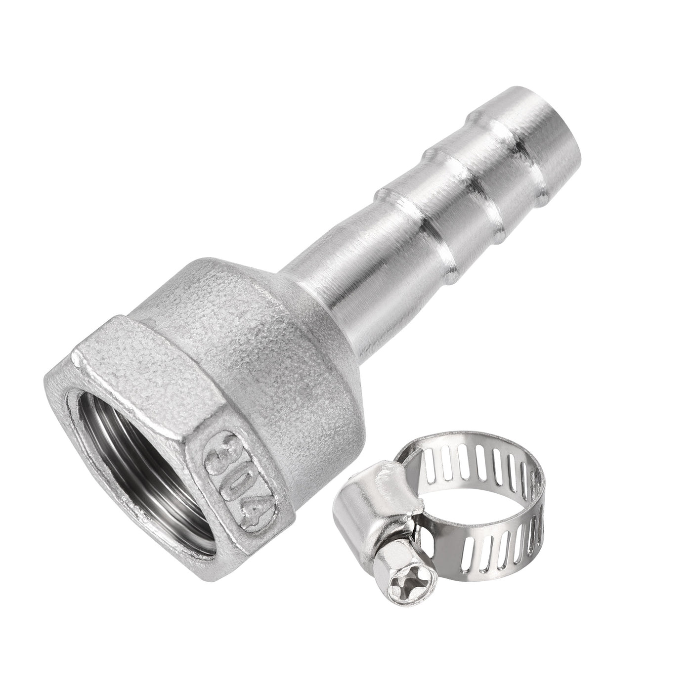 Harfington Barb Hose Fitting Connector Adapter Female Pipe with Hose Clamps