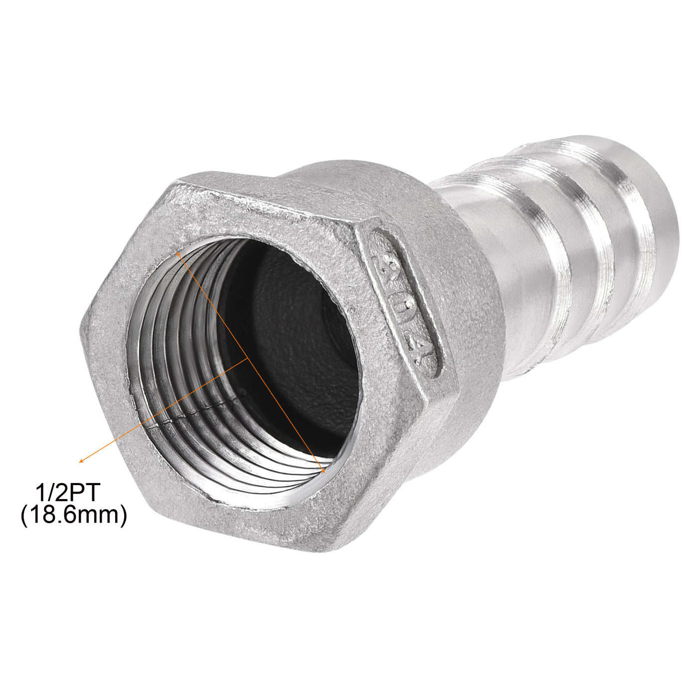 Harfington Barb Hose Fitting Connector Adapter Female Pipe with Hose Clamps