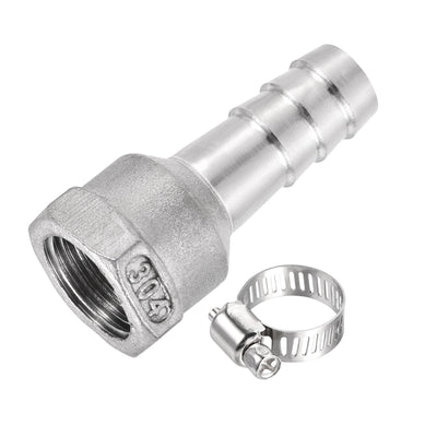 Harfington Barb Hose Fitting Connector Adapter Female Pipe with Hose Clamps