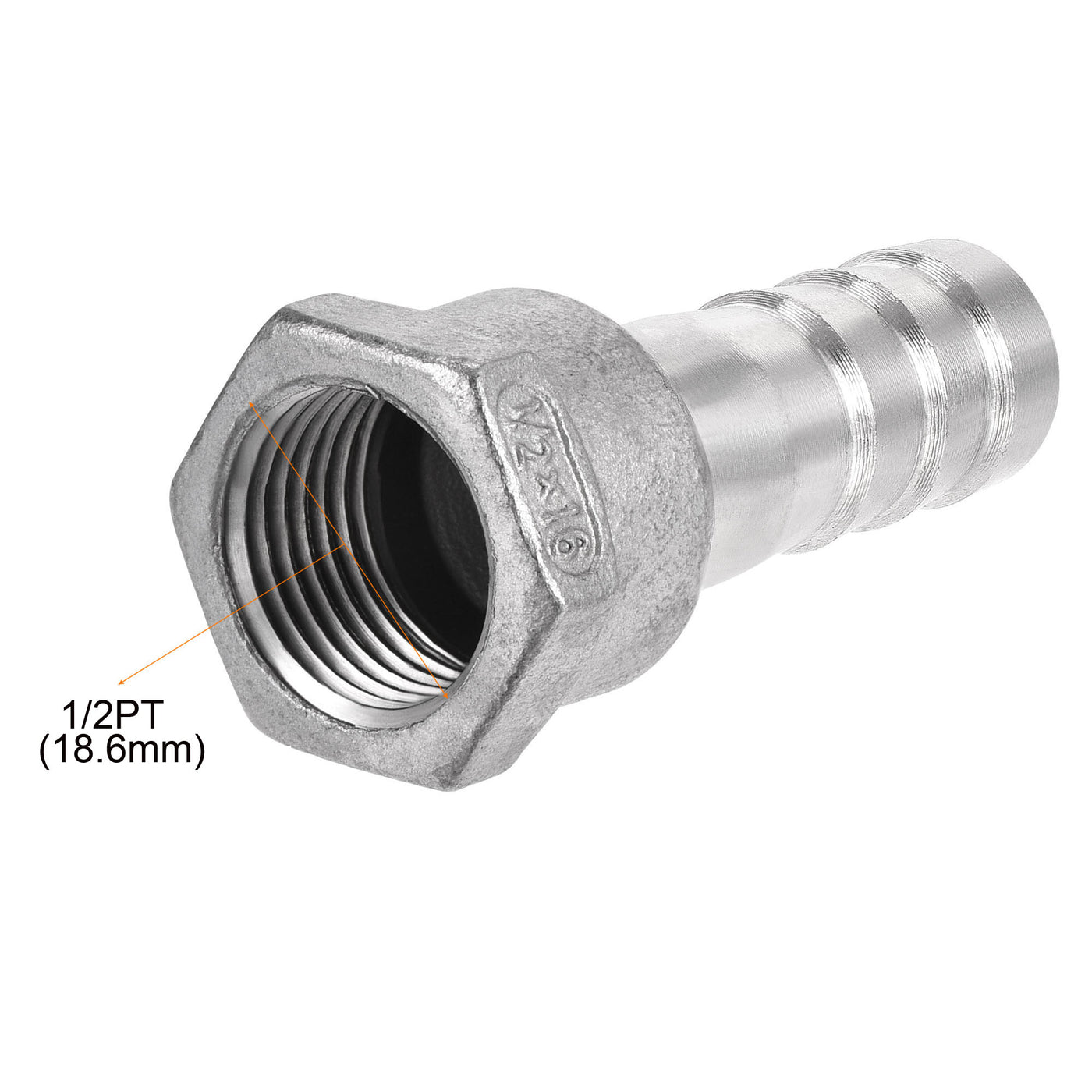 Harfington Barb Hose Fitting Connector Adapter Female Pipe with Hose Clamps