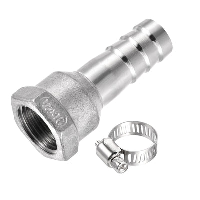 Harfington Barb Hose Fitting Connector Adapter Female Pipe with Hose Clamps