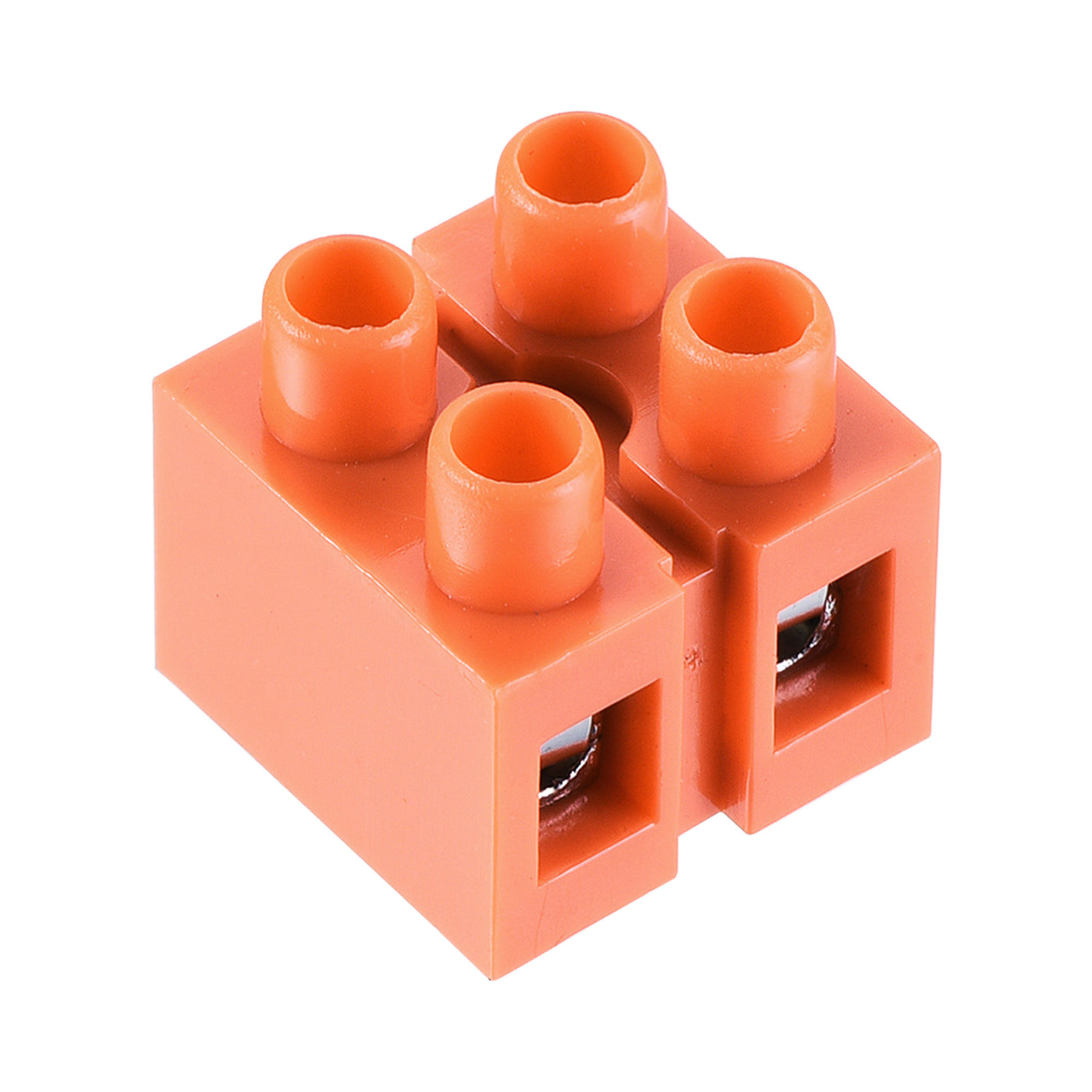 Harfington 4pcs Terminal Block 600V 36A Dual Row 2 Positions Terminal Electric Barrier