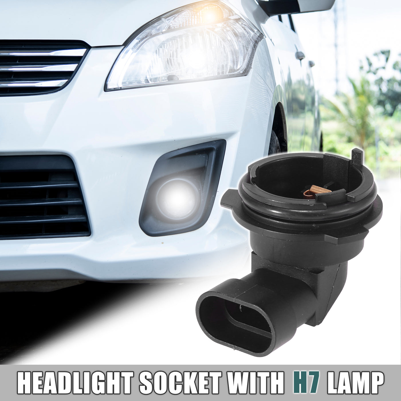 X AUTOHAUX Headlight Socket H7 Lamp Bulb Holder Base 1226084 9118046 for Opel for Astra G Zafira a