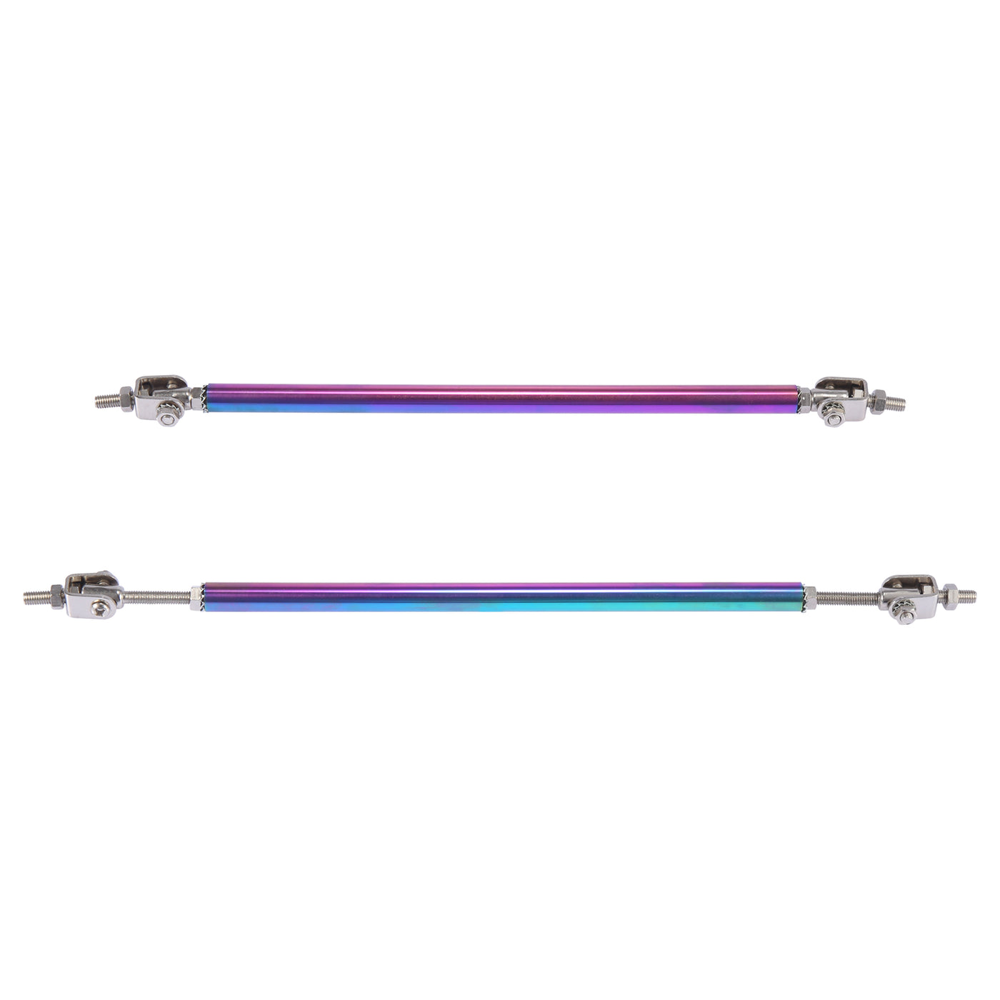 X AUTOHAUX 2pcs 11"-13" Car Adjustable Front Bumper Lip Splitter Strut Tie Rod Bar Multicolor