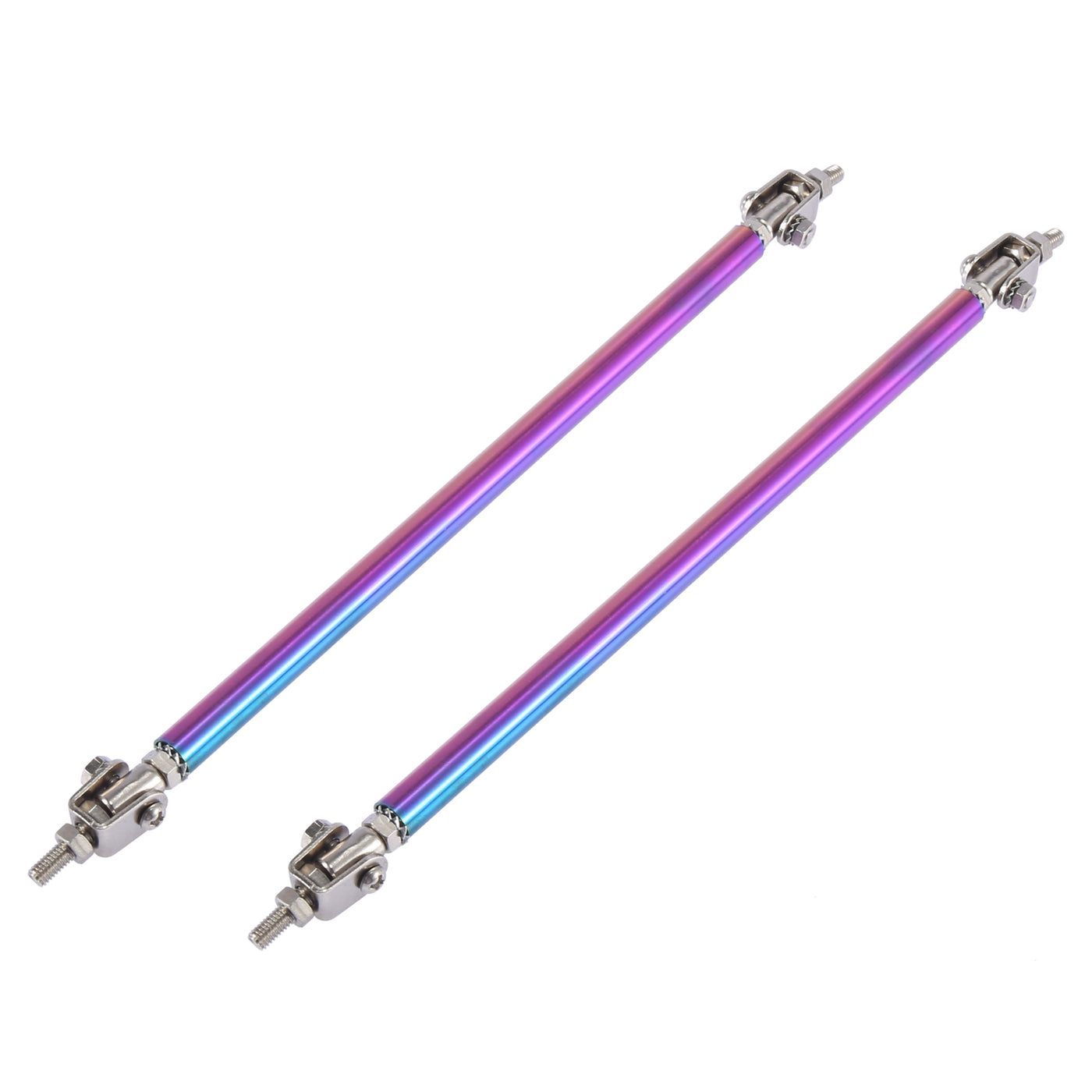 X AUTOHAUX 2pcs 11"-13" Car Adjustable Front Bumper Lip Splitter Strut Tie Rod Bar Multicolor