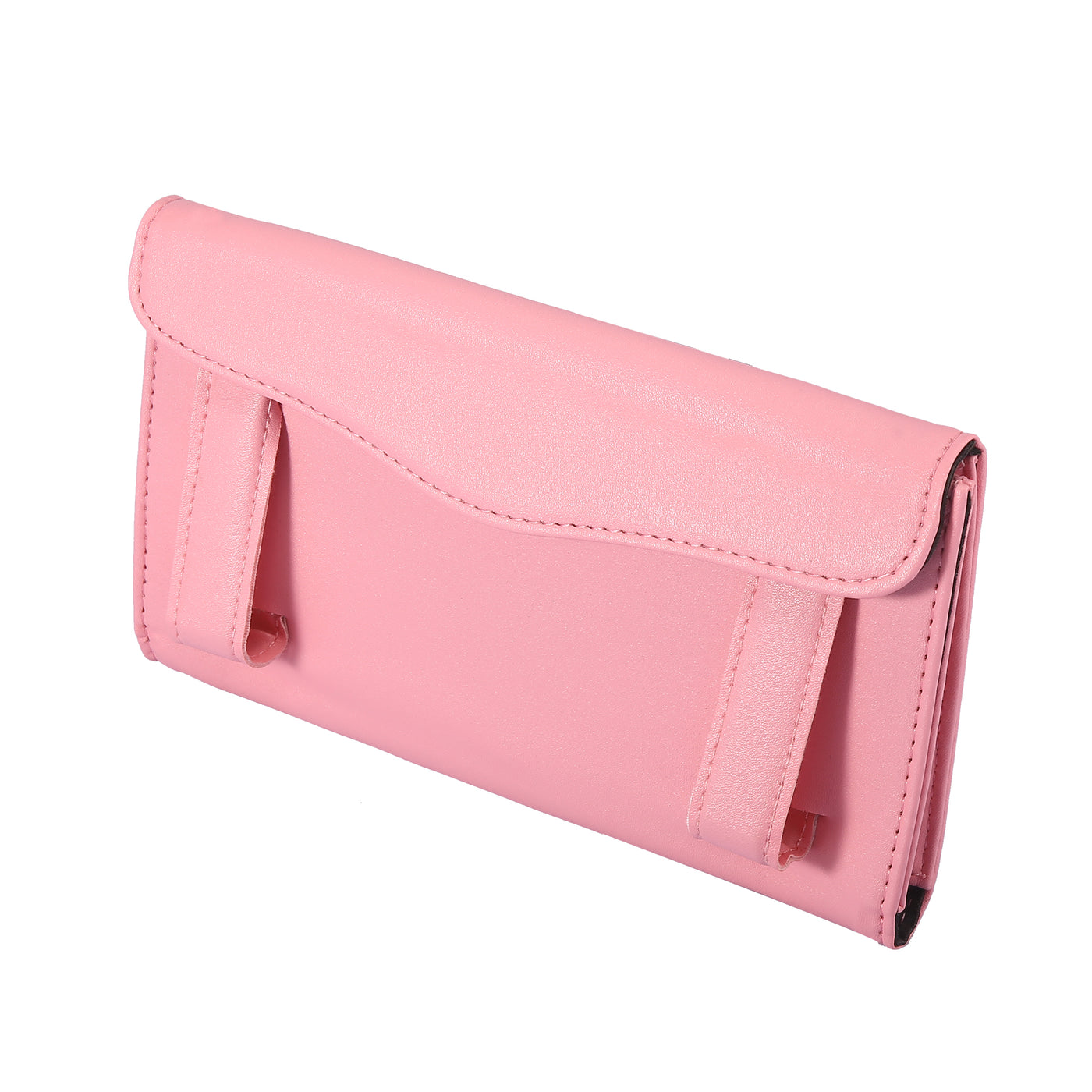 X AUTOHAUX Car SUV Truck Tissue Holder Sun Visor Napkin Holder Visor Tissue Case PU Leather Pink