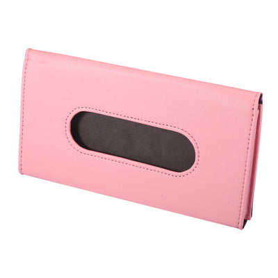 Harfington Car SUV Truck Tissue Holder Sun Visor Napkin Holder Visor Tissue Case PU Leather Pink