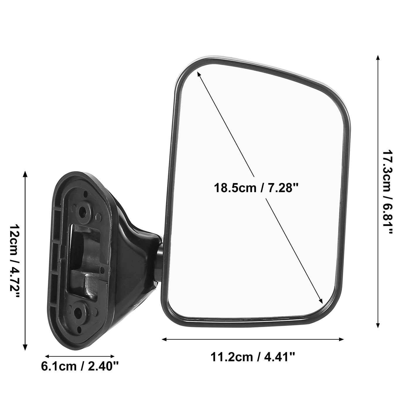 X AUTOHAUX 1 Paar Auto Handbuch Rückspiegel Glasseitenspiegel Links und Rechts