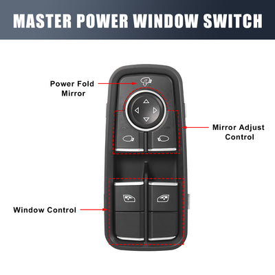 Harfington Master Driver Side Power Window Switch 99161315502DML Replacement for Porsche Cayman 2014 2015 2016 for Boxster 2013 2014 2015 2016