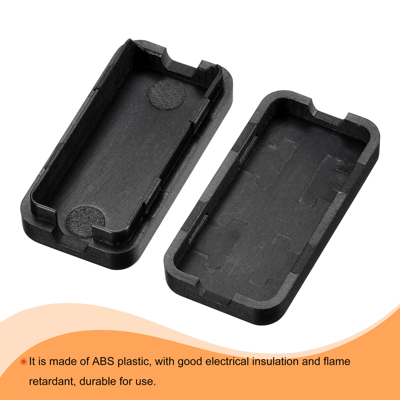 Harfington Mini Dustproof Junction Box 40x20x10.5mm ABS for Electrical Project Black 10 Pcs