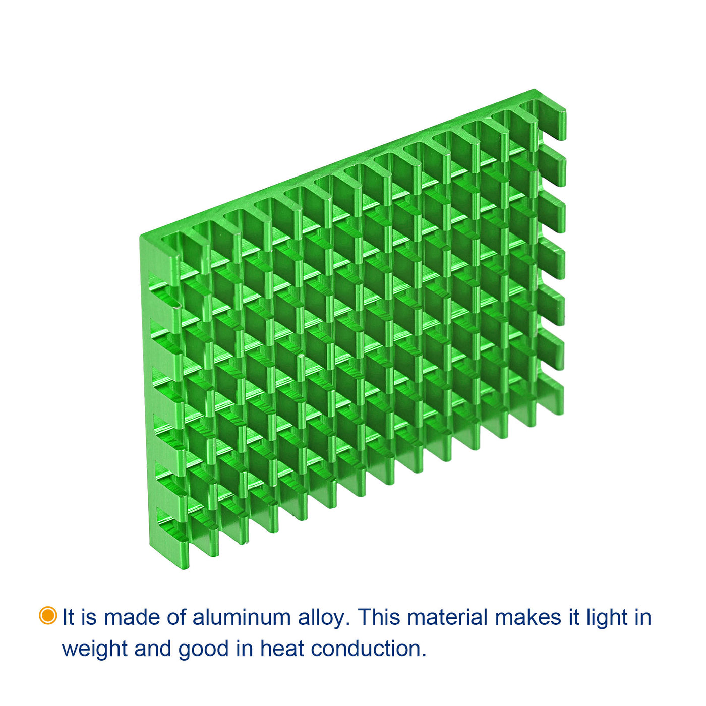 Harfington Electronic Radiators Aluminium Heatsink 30x40x5mm for CPU Green Pack of 5