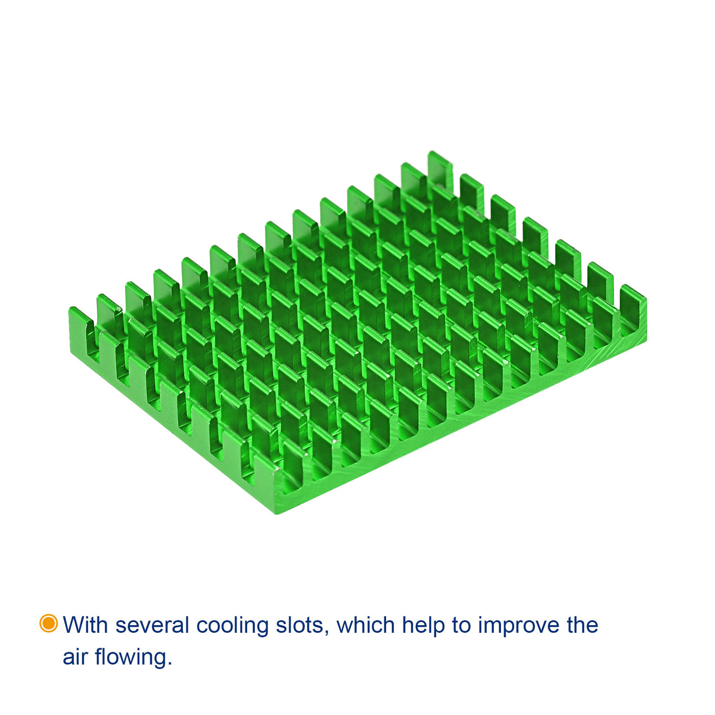 Harfington Electronic Radiators Aluminium Heatsink 30x40x5mm for CPU Green Pack of 5