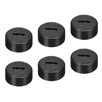 Harfington Carbon Brush Holder Cap Motor Electric Brush Plastic Cover Thread Black 19mm OD 15 ID 8mm Height, Pack of 6