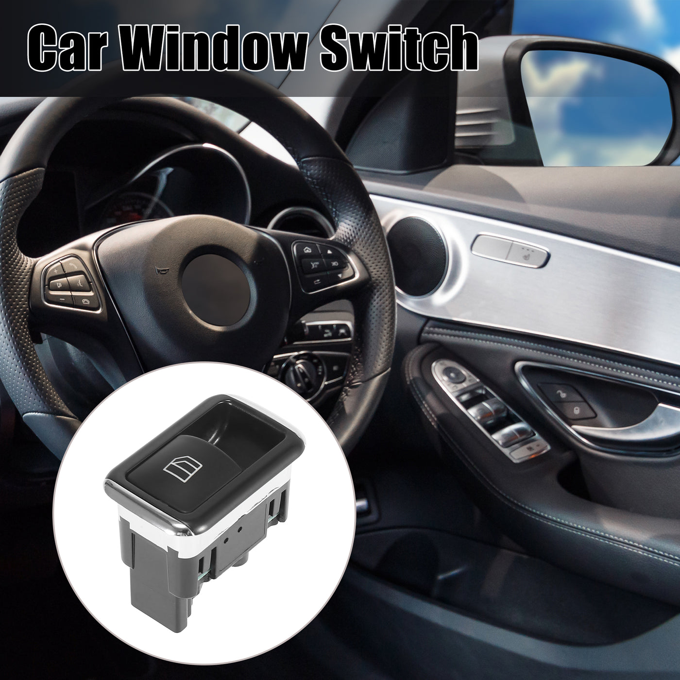 X AUTOHAUX Car Master Power Window Lifter Switch Lift Button A2049058102 for Mercedes-Benz C250 C350 SLK350