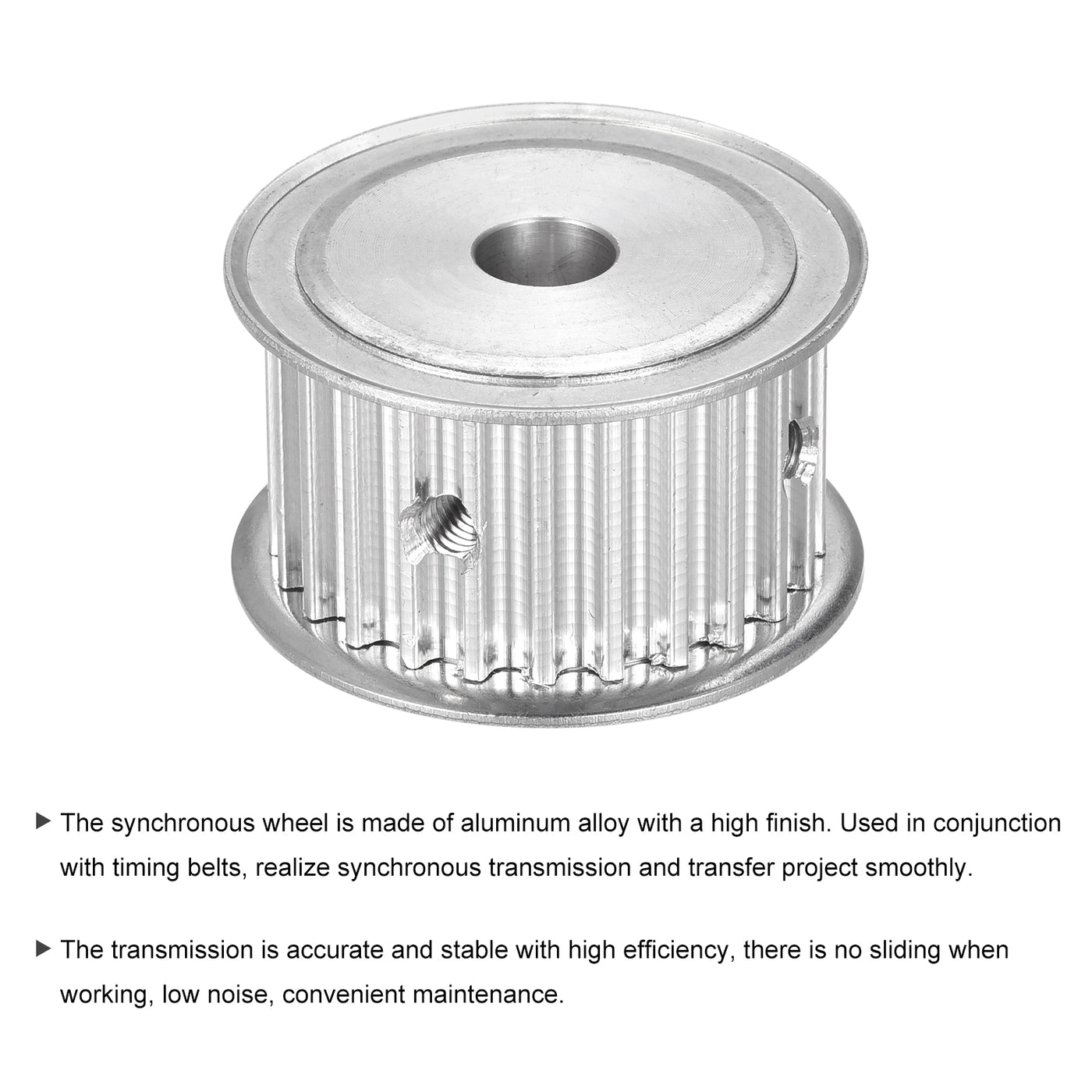 Harfington 5M 25Teeth Timing Pulley Synchronous Wheel Belt Drive without Step 25mm Height 5mm Pitch 8mm Bore for Belt, 3D Printer, CNC